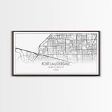 Fort Lauderdale Map, Florida Map, Map Art, Minimalist Art, Wall Art, Canvas Art, Gift For Newlyweds, Boys Room, Billiard Room Décor, Prints
