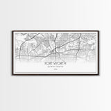 Fort Worth Map, Texas Map, Map Art, Minimalist Art, Wall Art, Canvas Art, Lake House Décor, RV Wall Décor, Birthday Gift, Office Wall Print