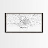 Lexington City Map, Kentucky Map, Map Art, Modern Art, Wall Art, Canvas Art, Farmhouse Wall Décor, Gift For Women, Living Room Wall Art