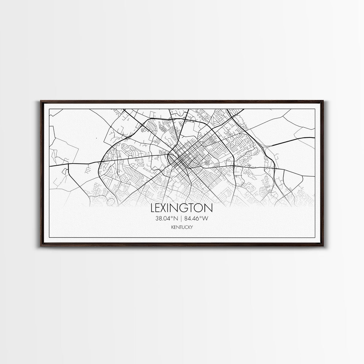 Lexington City Map, Kentucky Map, Map Art, Modern Art, Wall Art, Canvas Art, Dorm Room Decor, Country Wall Art, Housewarming Gift, Prints