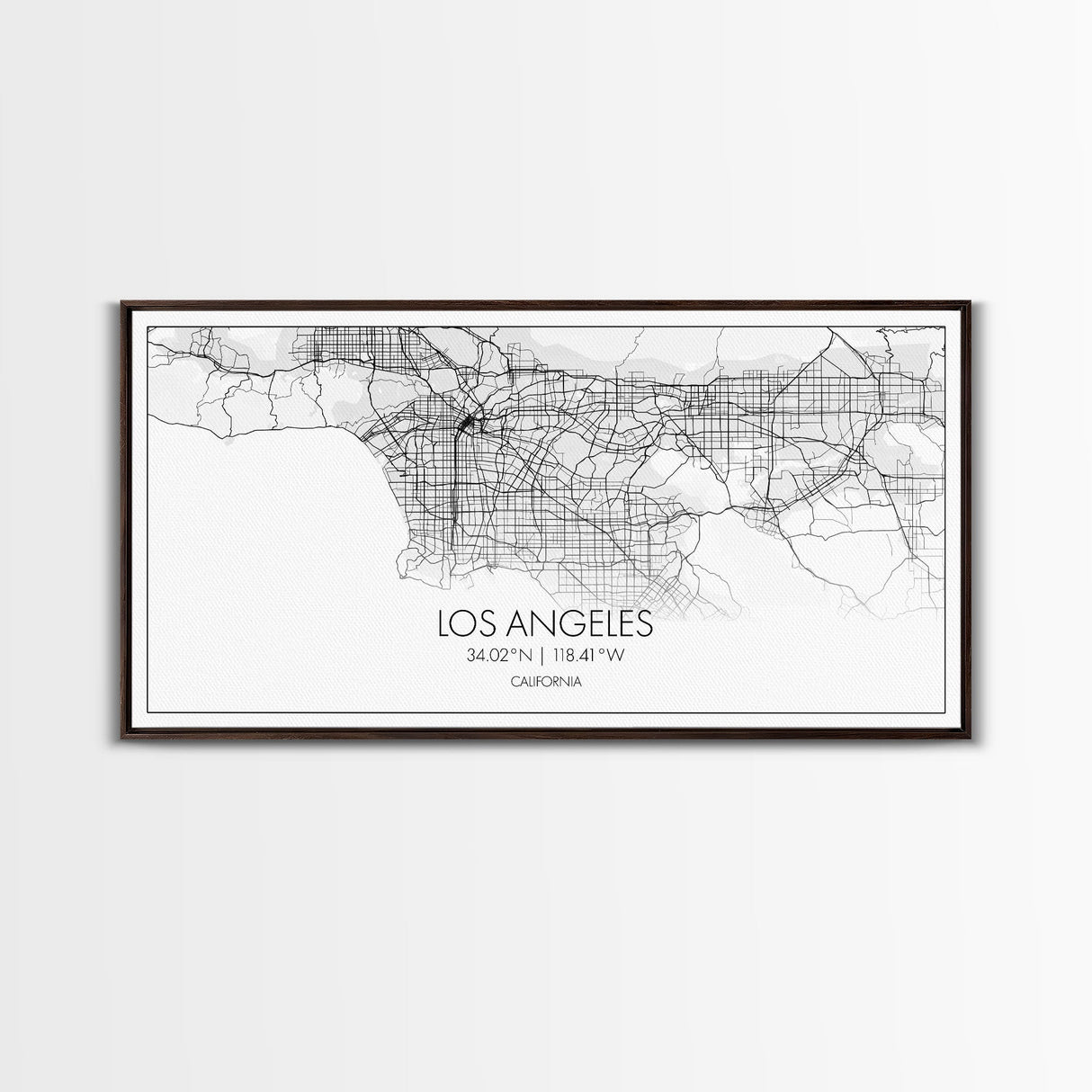 Los Angeles City Map, California Map, Map Art, Modern Art, Wall Art, Canvas Art, Tiny House Décor, Rustic Wall Art, Wanderlust Gift, Prints