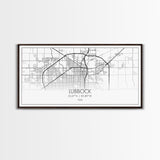 Lubbock City Map, Texas Map, Map Art, Modern Art, Wall Art, Canvas Art, Gift For Women, Living Room Wall Art, Wall Hanging, Texas Wall Art
