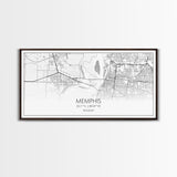 Memphis City Map, Tennessee Map, Map Art, Minimalist Wall Art, Wall Art, Canvas Art, Travel Gifts For Women, Country Home Décor, Music Room