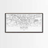 Moscow City Map, Russia Map, Map Art, Minimalist Wall Art, Wall Art, Canvas Art, European Wall Art, Russian Wall Print, Gift For Friend