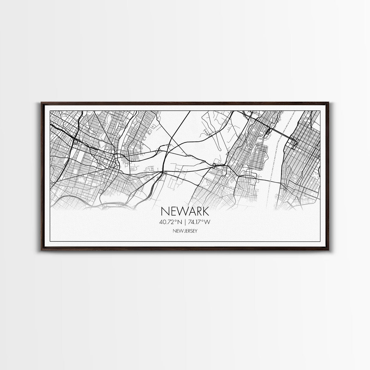Newark City Map, New Jersey Art, Map Print, Minimalist Wall Art, Wall Art, Canvas Art, Travel Wall Art, Friend Gift, Teen Birthday Gift