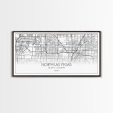 North Las Vegas City Map, Nevada Art, Map Print, Minimalist Wall Art, Wall Art, Canvas Art, Gamer Room Décor, Teacher Gift, Teen Boy Décor