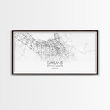Oakland City Map, California Art, Map Print, Minimalist Wall Art, Wall Art, Canvas Art, Teen Room Art, Dorm Room Art, Graduation Gift