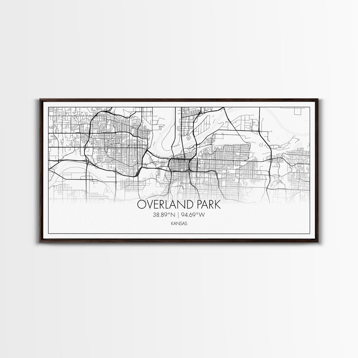 Overland Park City Map, Kansas Art, Map Print, Minimalist Wall Art, Wall Art, Canvas Art, Gift For Realtor, Boho Wall Hanging, Southern Art