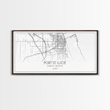 Port St Lucie City Map, Florida Art, Map Print, Minimalist Wall Art, Wall Art, Canvas Art, Rustic Wall Art, Birthday Gift, Dorm Room Décor