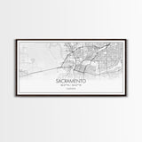 Sacramento City Map, California Art, Map Print, Minimalist Wall Art, Wall Art, Canvas Art, Large Wall Art, Room Décor, Office Prints