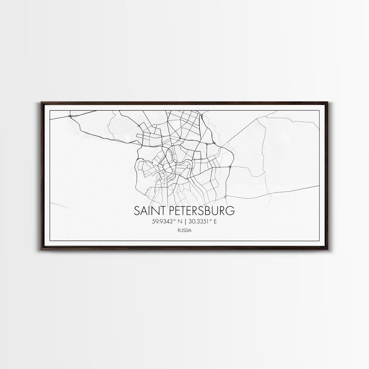 Saint Petersburgh City Map, Russia Art, Map Print, Minimalist Wall Art, Wall Art, Canvas Art, European Wall Art, Home Décor Prints, Office