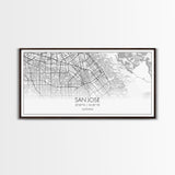 San Jose City Map, California Art, Map Print, Modern Wall Art, Wall Art, Canvas Art, Modern Office Art, Above Bed Décor, Prints Wall Art