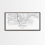 Santa Rosa City Map, California Art, Map Print, Modern Wall Art, Wall Art, Canvas Art, Modern House Art, Bedroom Prints, Nerdy Home Décor