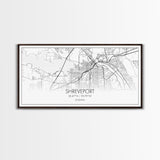 Shreveport City Map, Louisiana Art, Map Print, Modern Wall Art, Wall Art, Canvas Art, Dining Room Décor, Boho Wall Art, Congratulations Gift