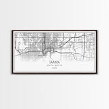 Tampa City Map, Florida Art, Map Print, Modern Wall Art, Wall Art, Canvas Art, New Home Gift Ideas, Tiny House Décor, Family Room Wall Art