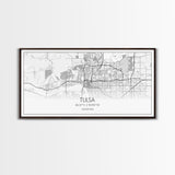 Tulsa City Map, Oklahoma Art, Map Print, Modern Wall Art, Wall Art, Canvas Art, Modern Office Art, Gift For Realtor, Home Décor Prints