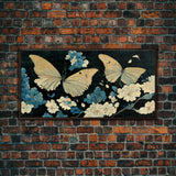 Butterfly canvas part, beautiful butterfly wall art, wall art for girls, living room art, guest room art