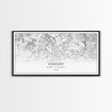 Warsaw City Map, Poland Art, Map Print, Modern Wall Art, Wall Art, Canvas Art, European wall Art, First Home Gift, Wall Décor, Office Prints