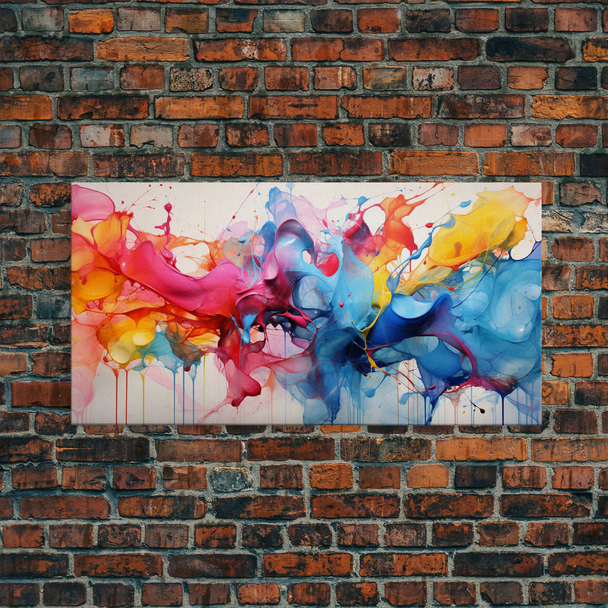 Set of 3 Alcohol Ink Wall Art, Color Explosion Framed Print Canvas Wall Art, Modern Abstract Alcohol Ink Painting Canvas Art for Living Room