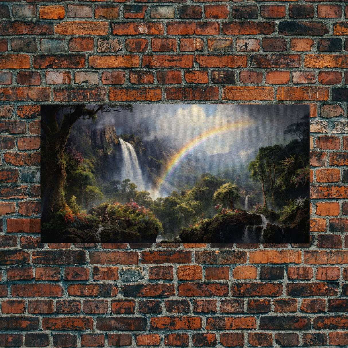 Tropical Wall Art, Framed Canvas Print, Hawaii Art, Tropical Art Print, Tropical Decor, Island Vibes, Rainbow Art, Colorful Art, Caribbean