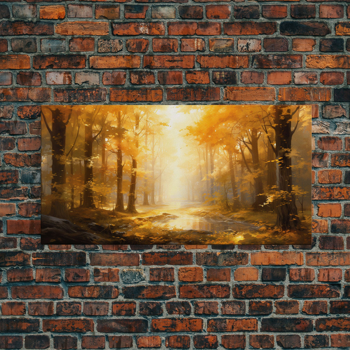 Fall Wall Decor, Forest Wall Art, Trees Art Print, Panoramic Art, Wall Art, Canvas Art, Landscape Art Print, Above Bed Décor, Farmhouse Art