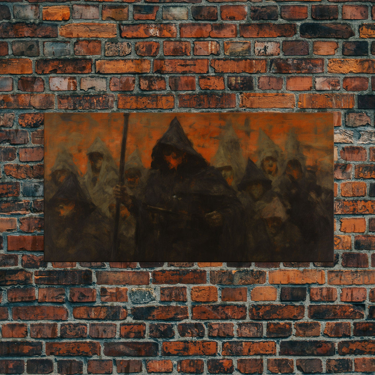 The Cult, Framed Canvas Print, Horror Prints, Halloween Art Print, Dark Academia, Spooky Halloween Art