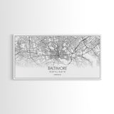 Baltimore Street Map, Maryland Map, Map Print, Modern Art, Wall Art, Canvas Print, Home Office Wall Art, Non Binary Gifts, Camper Décor