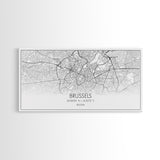 Brussels Street Map, Belgium Map, Map Print, Modern Art, Wall Art, Canvas Art, Travel Art Print, Home Wall Décor, New Homeowner Gift, Office