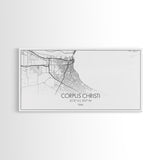 Corpus Christi Street Map, Texas Map, Map Print, Minimalist Art, Wall Art, Canvas Art, Homeschool Gifts, College Dorm Décor, Tiny Home Décor