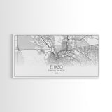 El Paso Street Map, Texas Map, Map Art, Minimalist Art, Wall Art, Canvas Art, Dorm Room Décor, Unique Room Décor, Father Gift, Prints