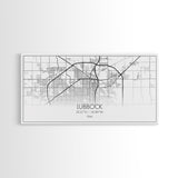 Lubbock City Map, Texas Map, Map Art, Modern Art, Wall Art, Canvas Art, Gift For Women, Living Room Wall Art, Wall Hanging, Texas Wall Art