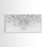 Milan City Map, Italy Map, Map Art, Minimalist Wall Art, Wall Art, Canvas Art, Europe Wall Art, Italy Wall Art, Above Bed Art, Gift Ideas