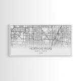 North Las Vegas City Map, Nevada Art, Map Print, Minimalist Wall Art, Wall Art, Canvas Art, Gamer Room Décor, Teacher Gift, Teen Boy Décor