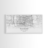 Rochester City Map, New York Art, Map Print, Minimalist Wall Art, Wall Art, Canvas Art, Rustic Wall Art, Wall Deco, Housewarming Gift