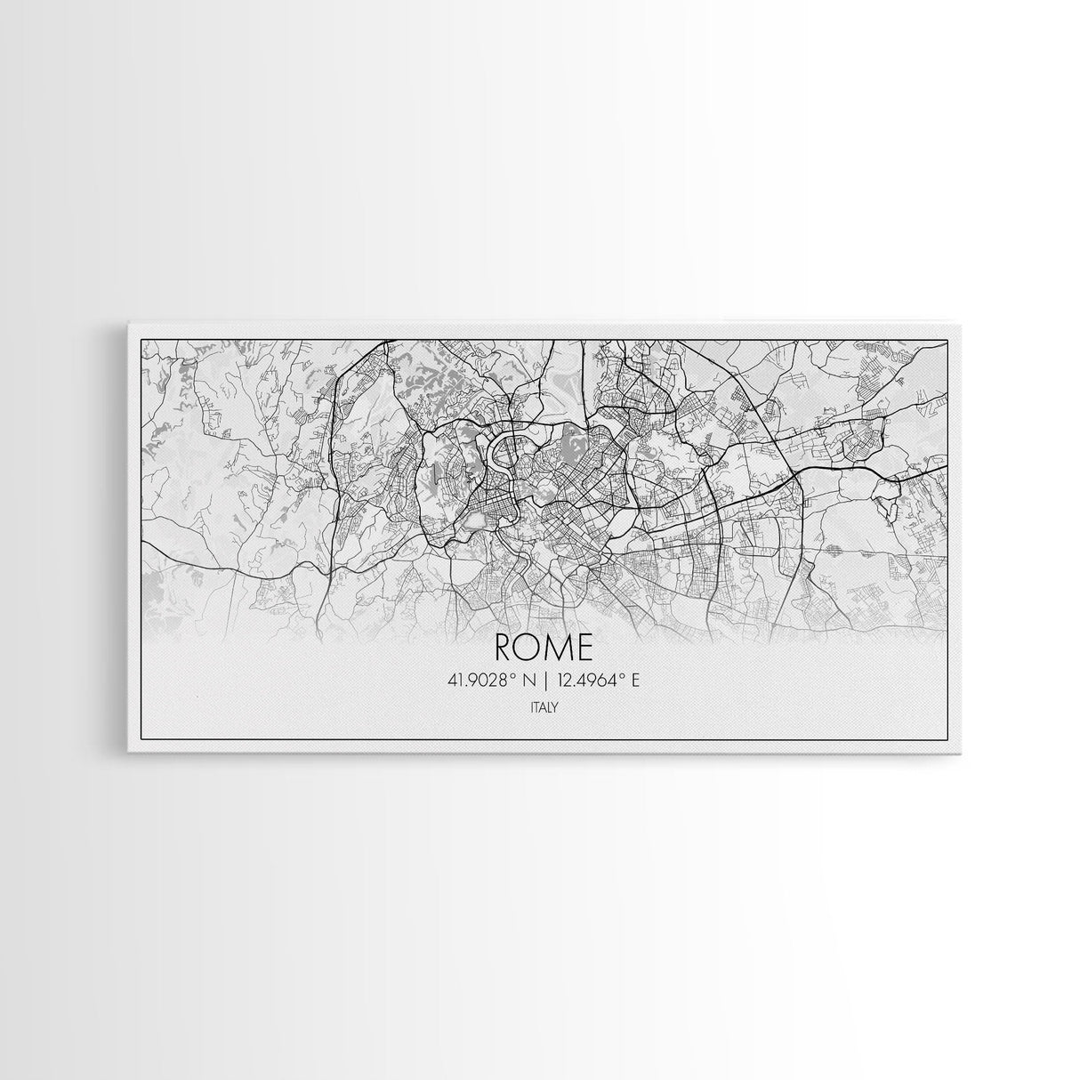 Rome City Map, Italy Art, Map Print, Minimalist Wall Art, Wall Art, Canvas Art, European Wall Art, New Home Gift, Landscape Wall Art, Prints