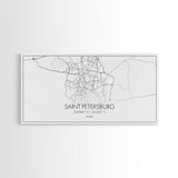 Saint Petersburgh City Map, Russia Art, Map Print, Minimalist Wall Art, Wall Art, Canvas Art, European Wall Art, Home Décor Prints, Office