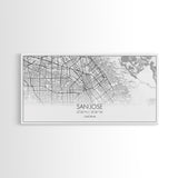 San Jose City Map, California Art, Map Print, Modern Wall Art, Wall Art, Canvas Art, Modern Office Art, Above Bed Décor, Prints Wall Art