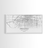 Springfield City Map, Missouri Art, Map Print, Modern Wall Art, Wall Art, Canvas Art, Lake House Wall Art, Boys Bedroom Décor, Couples Gift