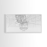 Stockton City Map, California Art, Map Print, Modern Wall Art, Wall Art, Canvas Art, Dorm Room Art, Indie Room Décor, Dining Room Prints