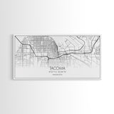 Tacoma City Map, Washington Art, Map Print, Modern Wall Art, Wall Art, Canvas Art, Gift For The Home, Farmhouse Wall Décor, City Wall Art