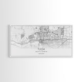 Tulsa City Map, Oklahoma Art, Map Print, Modern Wall Art, Wall Art, Canvas Art, Modern Office Art, Gift For Realtor, Home Décor Prints