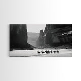 Horse Riders in Monument Valley, Stunning Framed Canvas Print for Living Room Wall Art, Bedroom Decor, Home Decor