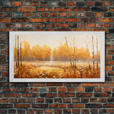 Fall Centerpiece Landscape Painting Canvas Print, Autumn Decor, Fall Centerpiece, Fall Home Decor, Fall Wall Decor, Fall Home Decor