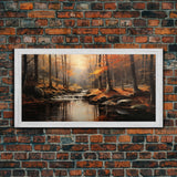 Fall Centerpiece Landscape Painting Canvas Print, Autumn Decor, Fall Centerpiece, Fall Home Decor, Fall Wall Decor, Fall Home Decor