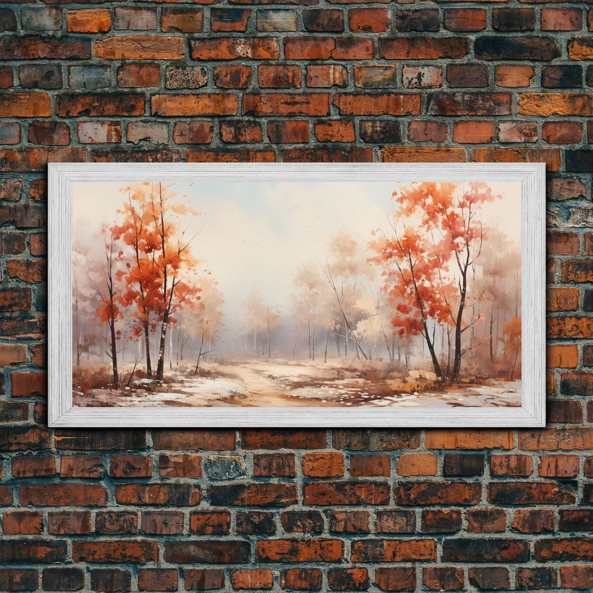 Fall Centerpiece Landscape Painting Canvas Print, Autumn Decor, Fall Centerpiece, Fall Home Decor, Fall Wall Decor, Seasonal Decor