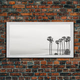 Black And White Miami Rain Storm, Framed Canvas Print, Liminal Art, Liminal Spaces, Framed Wall Art, Office Decor, Dark Moody Art