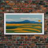 Pixel Art, Beautiful Landscape Made Of Pixels, Ready To Hang Canvas Print, Framed Wall Art