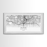 Atlanta Street Map, Georgia Map, Map Print, Modern Art, Wall Art, Canvas Print, Housewarming Gift, Above Bed Prints, Wall Prints