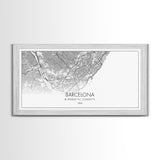 Barcelona Street Map, Spain Map, Map Print, Modern Art, Wall Art, Canvas Print, Gift Idea, Apartment Décor Aesthetic, Travel Wall Hanging