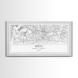 Berlin Street Map, Germany Map, Map Print, Modern Art, Wall Art, Canvas Print, Gift For New Home, Couples Décor, Minimalist Wall Art